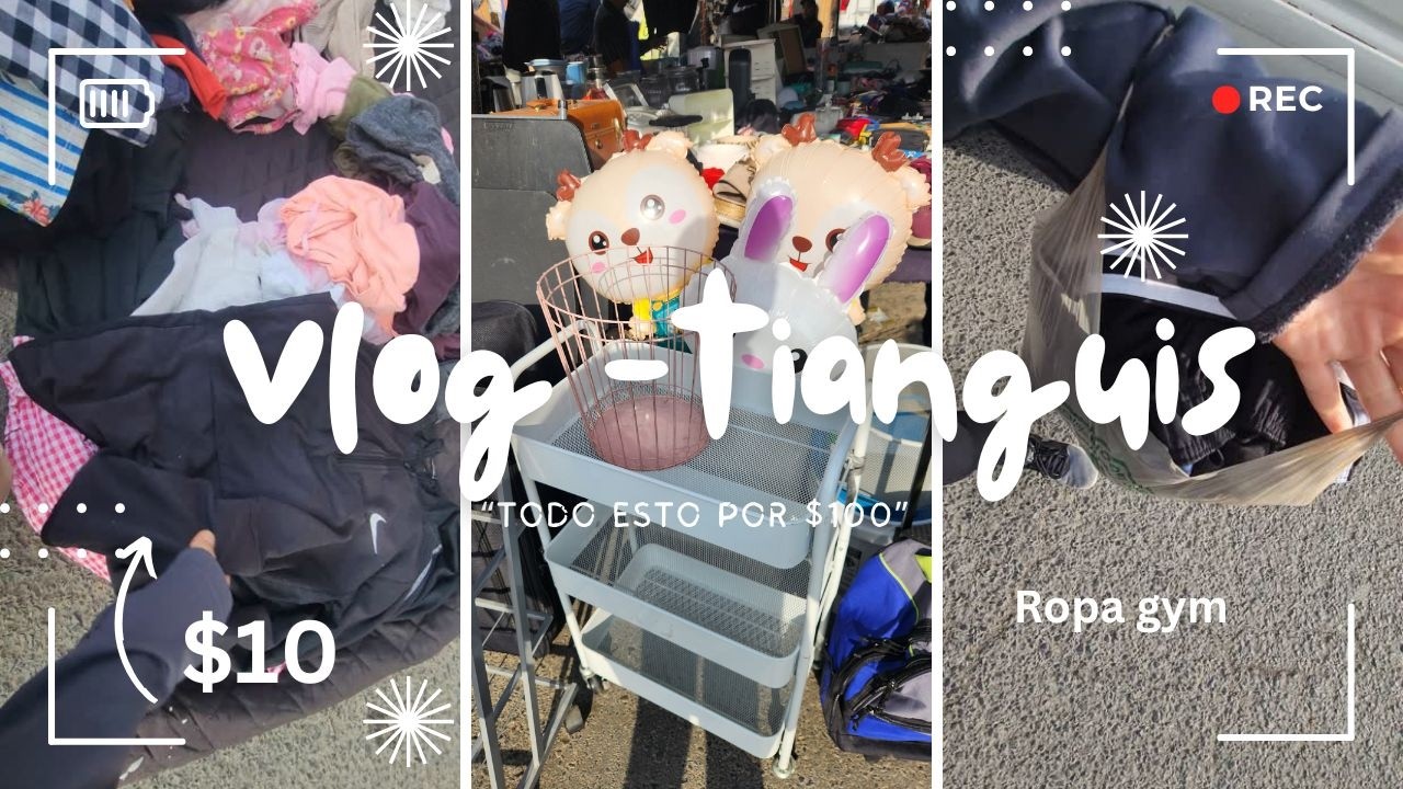 RECORRIDO POR EL TIANGUIS | COMPRÉ ROPA PARA GYM DESDE $10 EN EL TIANGUIS 💪🔥