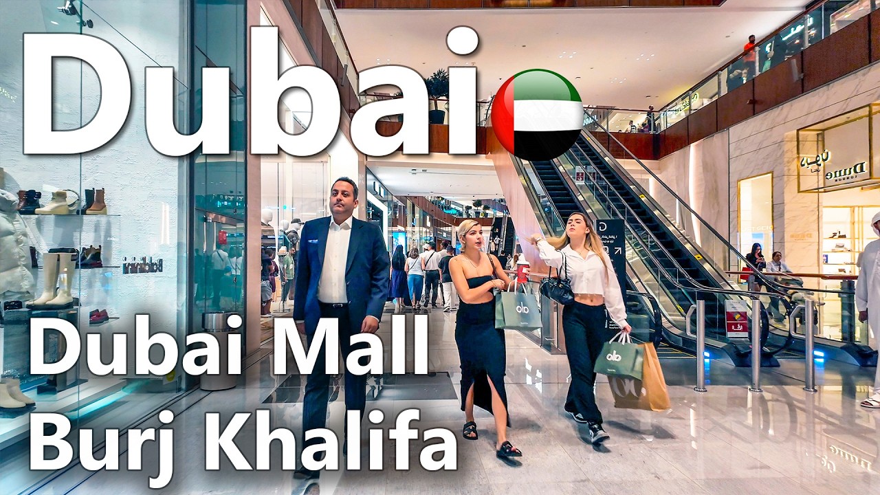 Dubai Night Walking Tour 2026: Burj Khalifa & Dubai Mall (4K)
