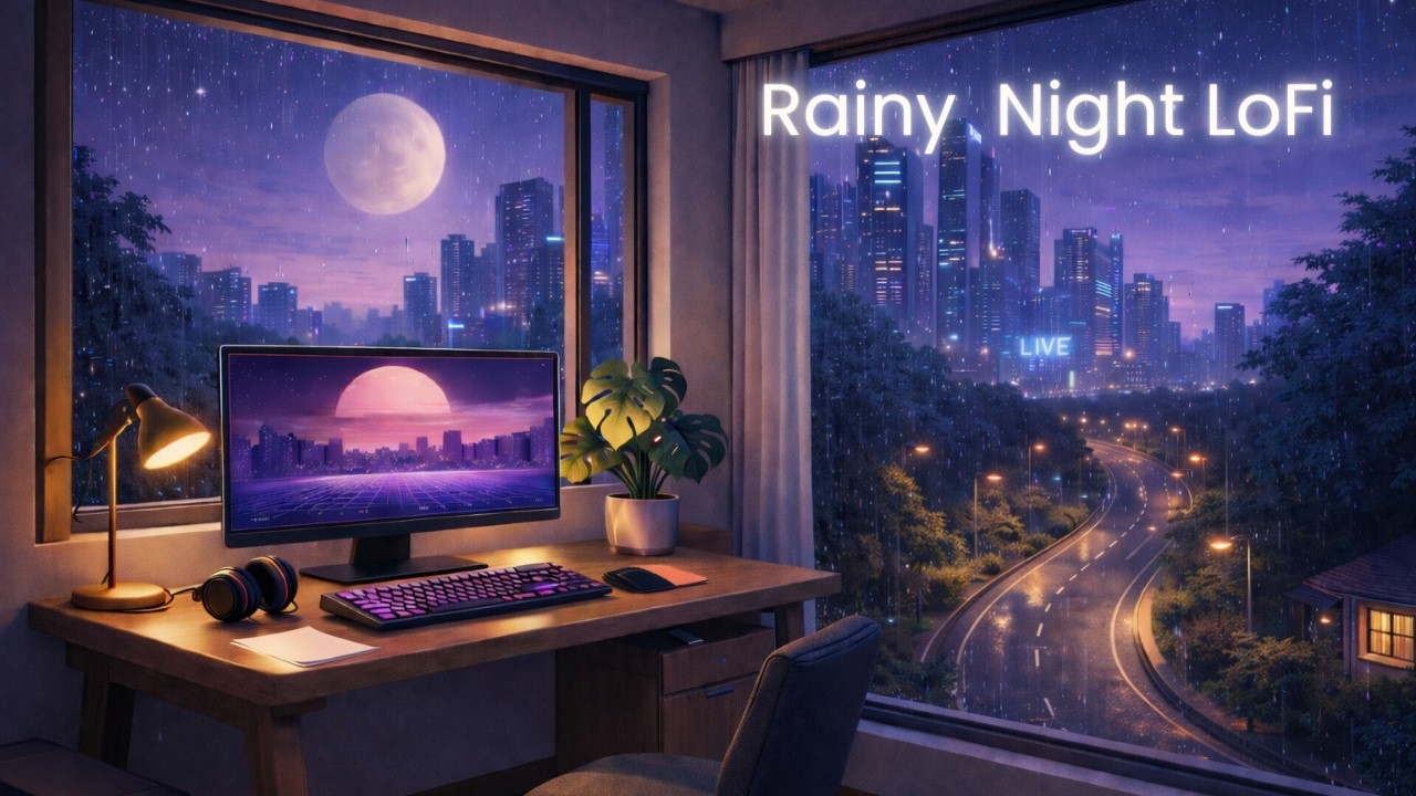Rainy Night LoFi – Velvet After Rain  Relaxing Jazz Beats with Soft Rain