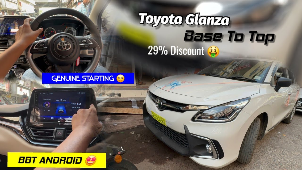 Toyota glanza base model 2024 | base in to top full modification details ♥️  #sunshineautobhopal