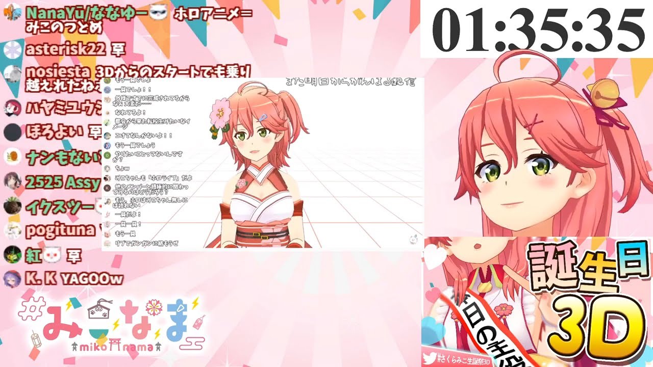 Sakura Miko watches her first video and special stream (Hololive)