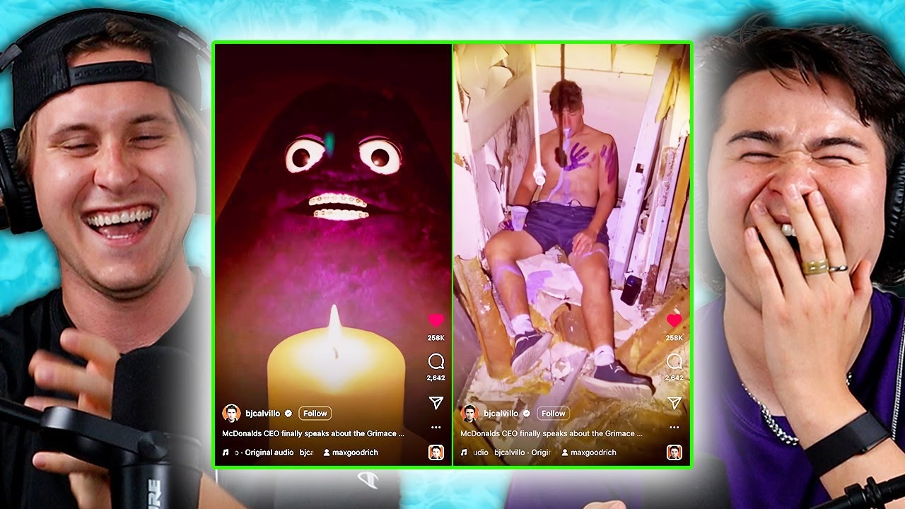 Reacting to the Best Grimace Shake TikTok Trend Video | Last Drop Podcast Clips