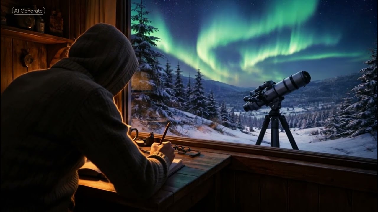 Aurora Observatory Lo-Fi 🌌❄️ Cozy Night Beats for Study / Focus (No Vocals)