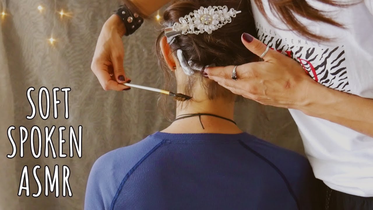 ASMR Mesmerizing hair play and massage with Elisabeth - soft spoken