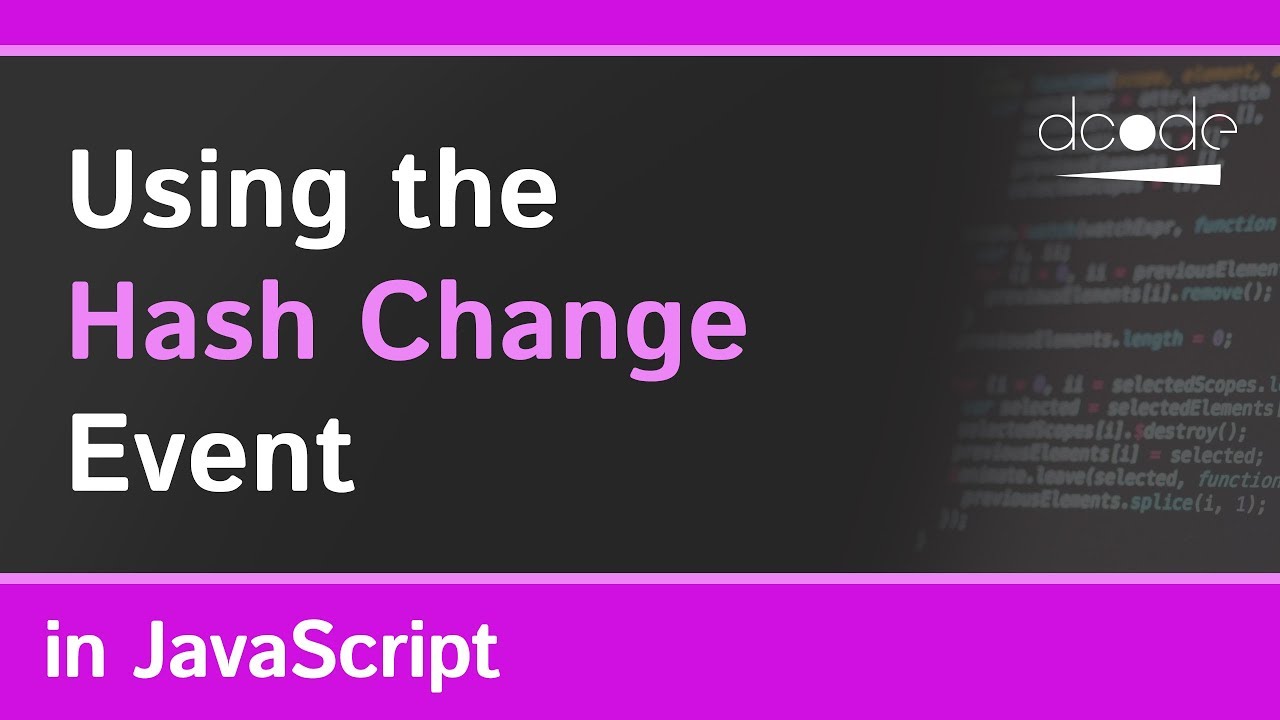 Hash Change Event in Javascript (onhashchange)