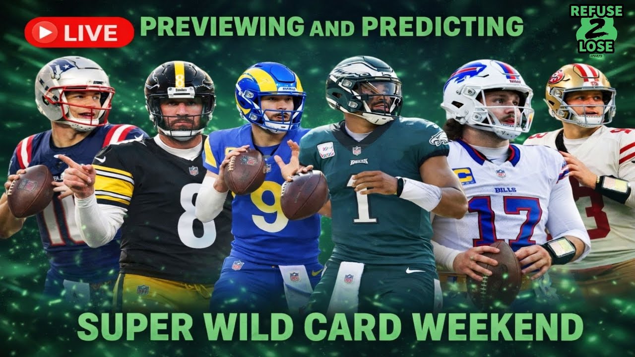SUPER WILD CARD WEEKEND 🔥 | Previewing & Predicting Every Playoff Game | The R2L Show LIVE