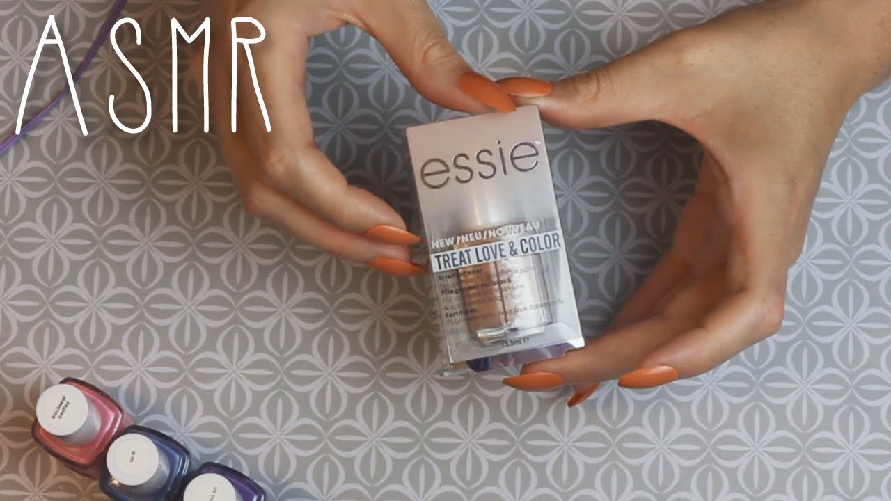 ASMR Essie nail polish haul (🎧 soft spoken, light tapping)