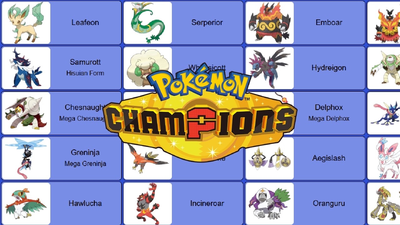 CHAMPIONS: Todos os Pokémon já CONFIRMADOS no jogo 🏆