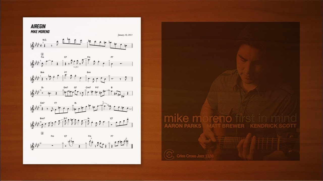 Mike Moreno / Airegin Solo Transcription