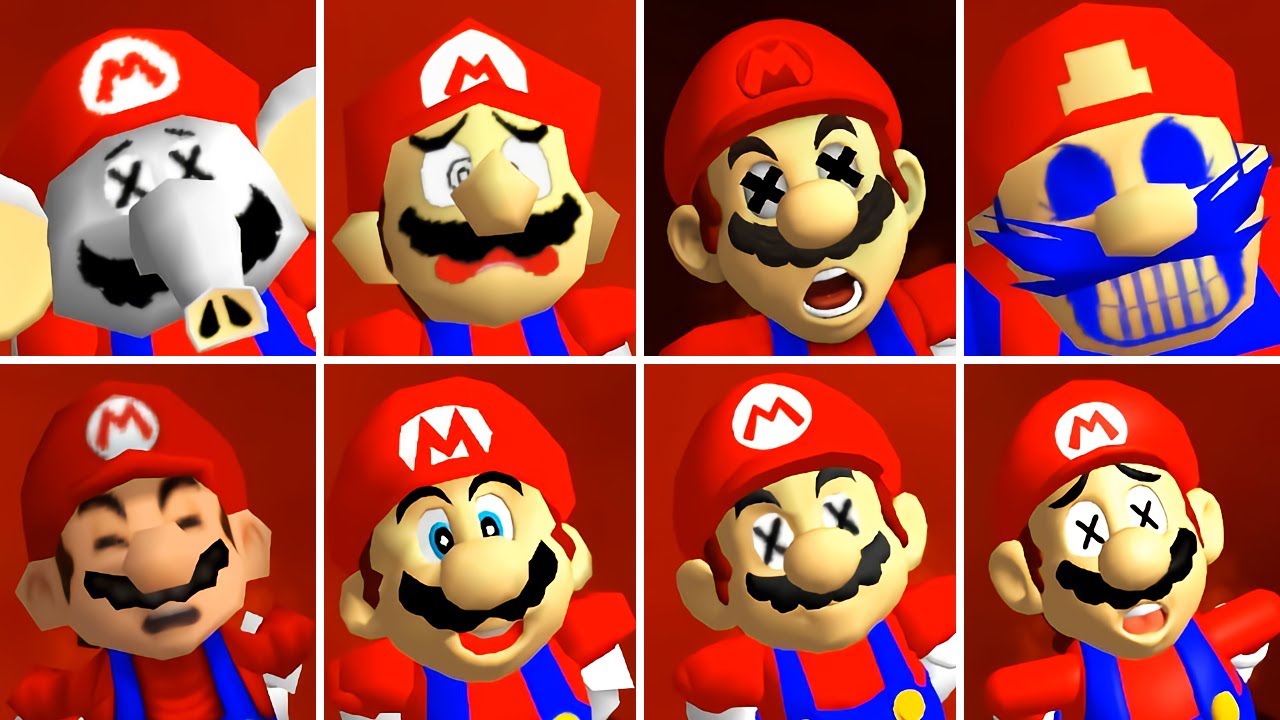 ⭐ Mario Character Mods Falling into Lava - Super Mario 64 PC ⭐