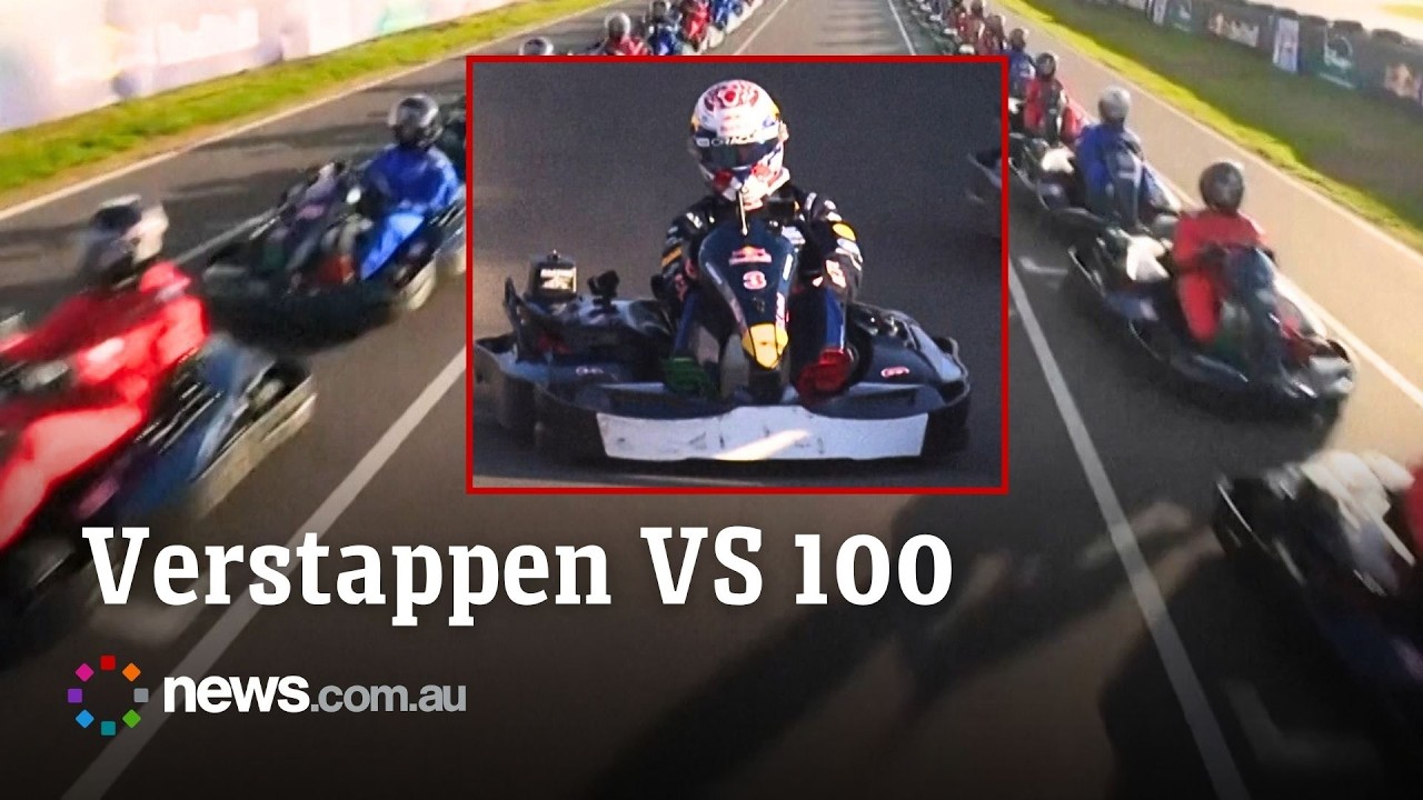 Max Verstappen VS 100 go-karters highlights