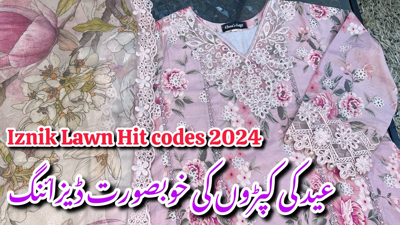 Iznik Lawn Dress Designing Ideas 2024||How to Design Designer look Like Dresses #iznik #lawn #design