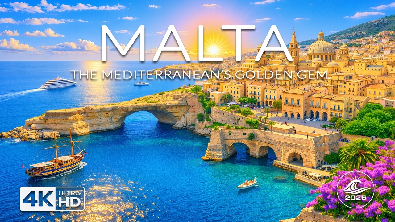 Malta 4K Drone Footage | Golden Cliffs, Turquoise Lagoons and Scenic Mediterranean Island Coastlines