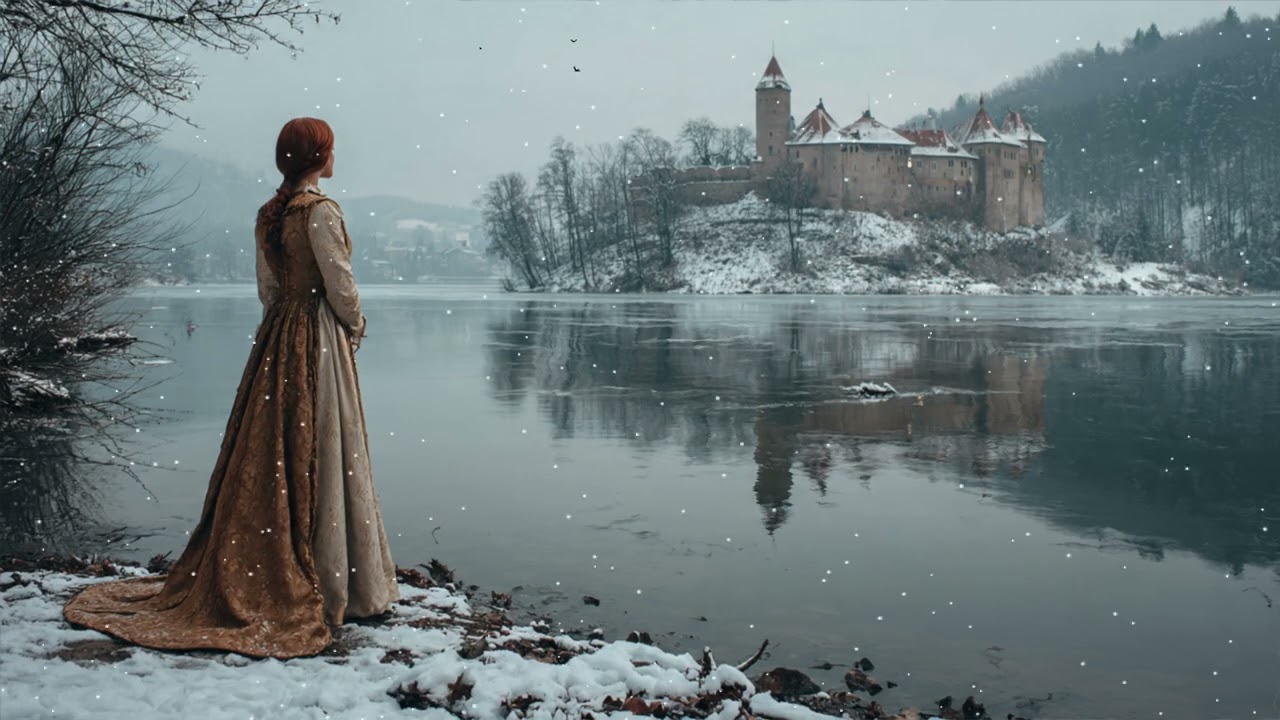 Snowfall at the Frozen Keep ❄️ Medieval Ambience | Lilith’s Winter Watch by the Lake