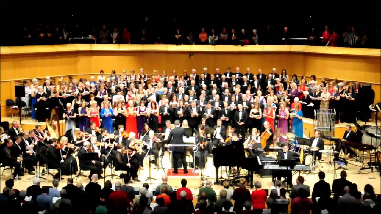 The Calypso Carol-See Him Lying on a Bed of Straw. Full orchestra and 2000 voices.