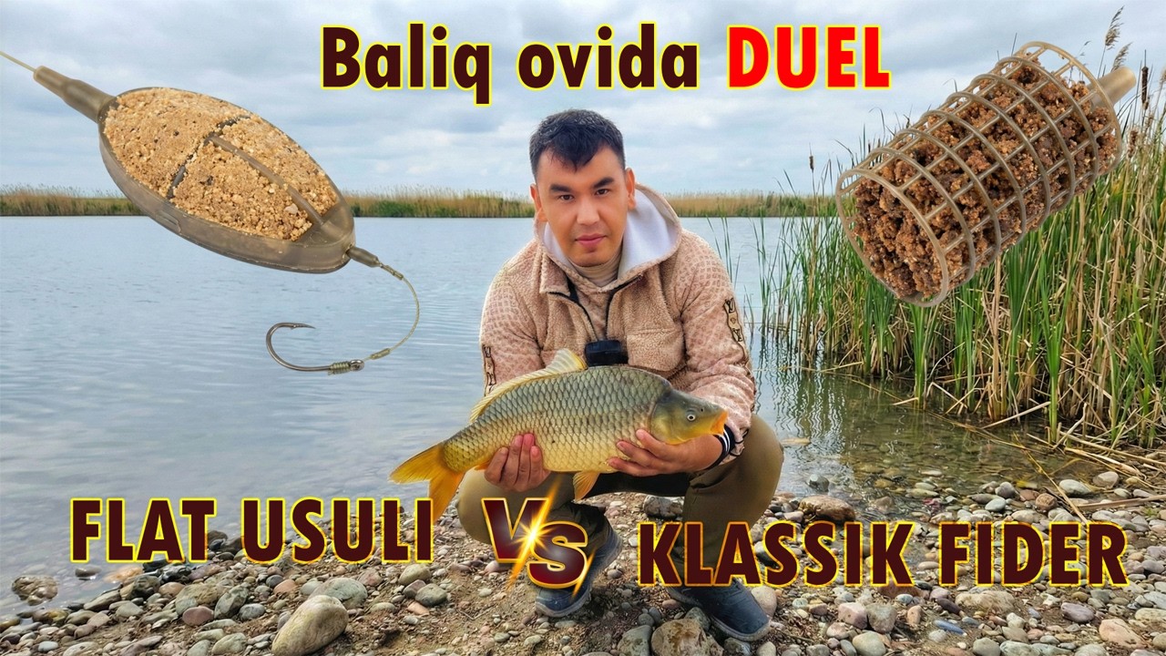 BALIQ OVI: Flat metod klassik fiderni yo'q qildimi? (Yoki aksincha?). SAZAN qarmoqni olib qochdi