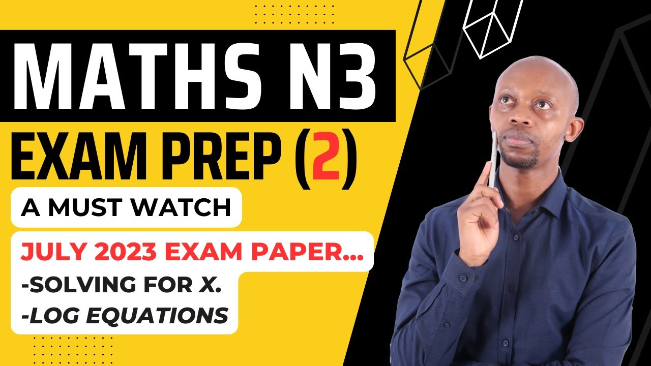 Mathematics N3  Part 2-Exam Preparation using latest Previous Paper