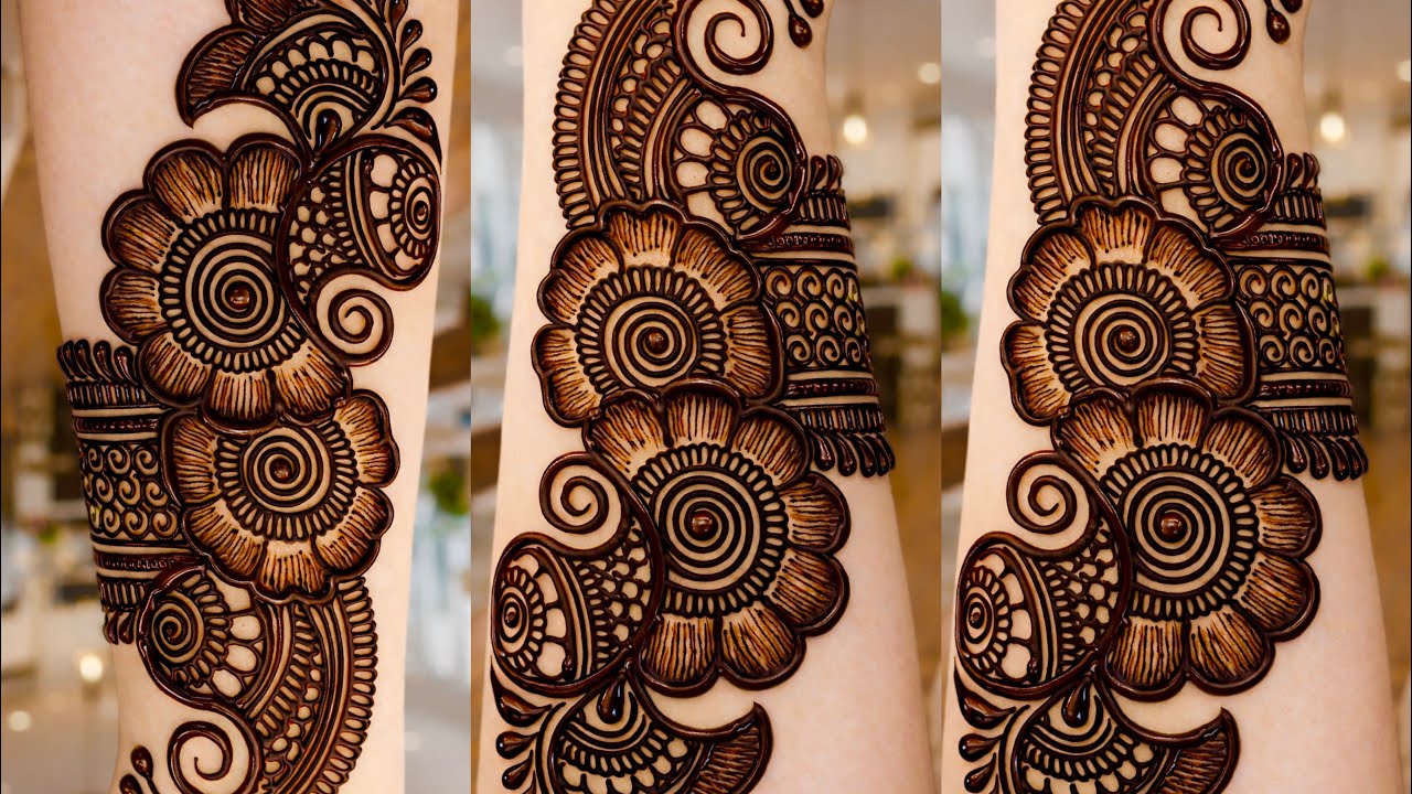 Easy Arabic Mehndi Design for Full Hand || New Latest shaded arabic Mehndi Design || Mehndi Design 