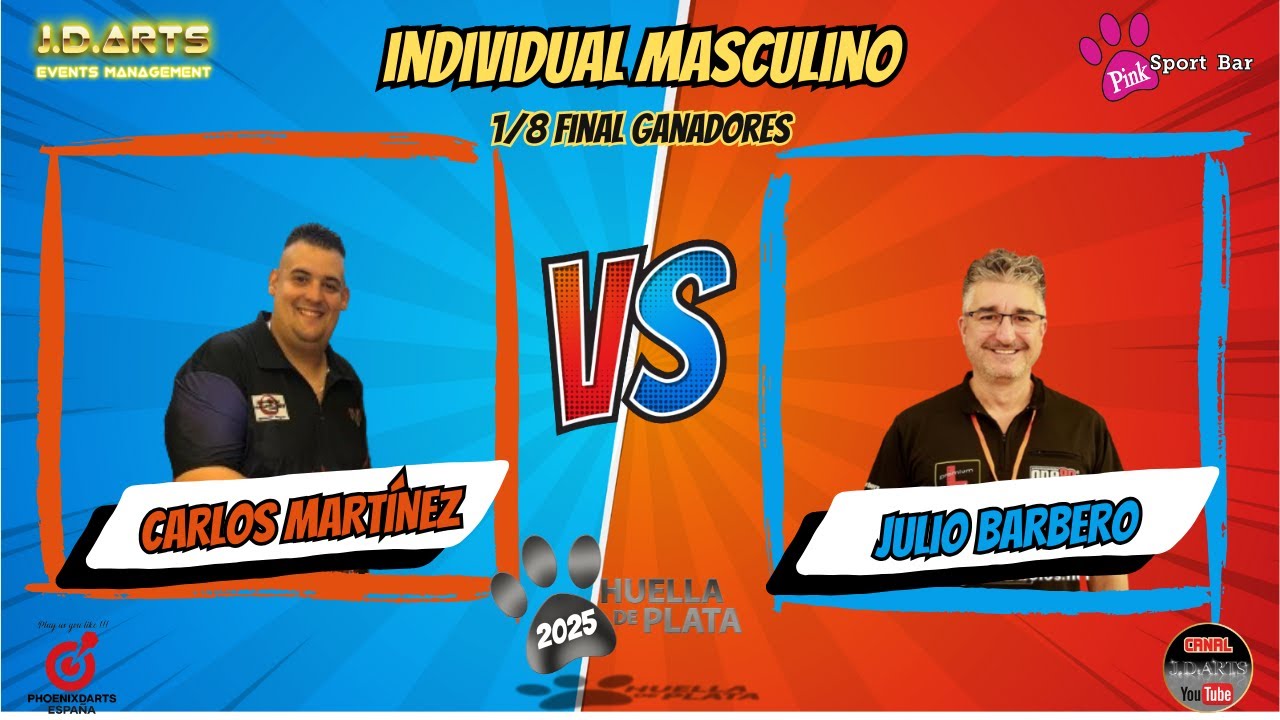 Huella de Plata 2025 - Carlos Martínez Vs. Julio Barbero - Individual Masculino - 1/8Final Ganadores