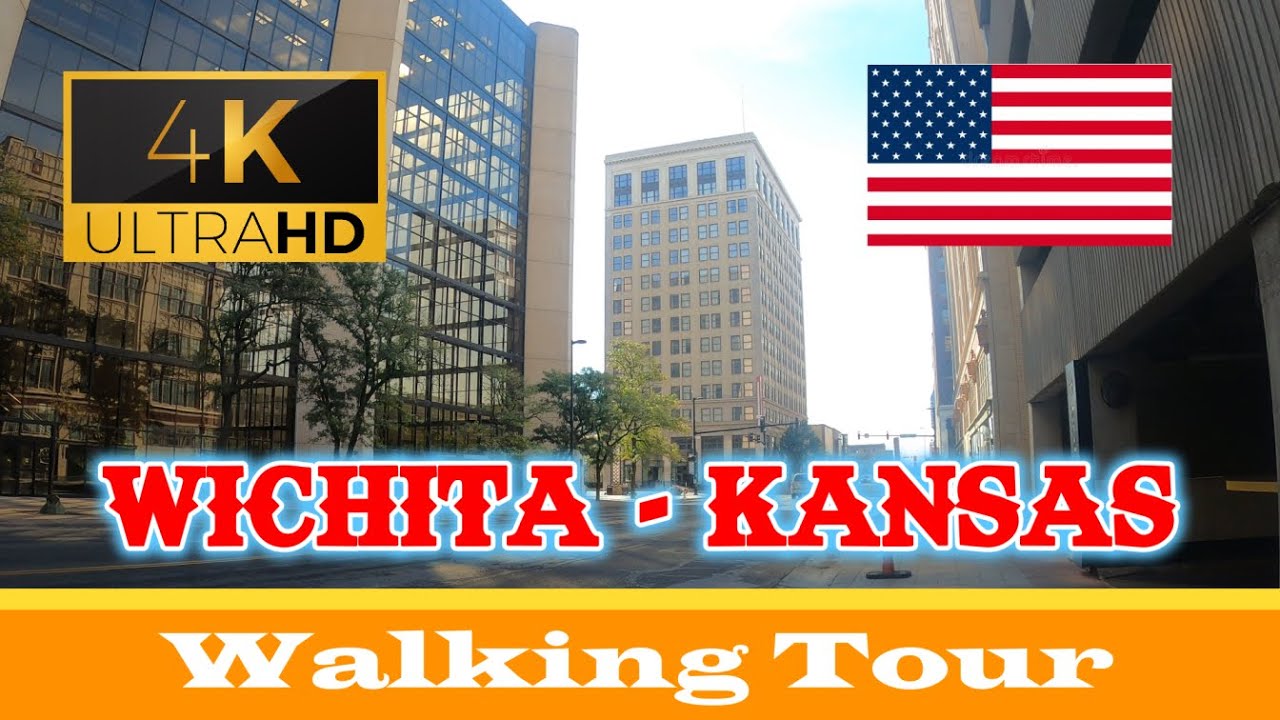 🇺🇸 Deserted Wichita Downtown ~ Walking Tour - USA 🇺🇸