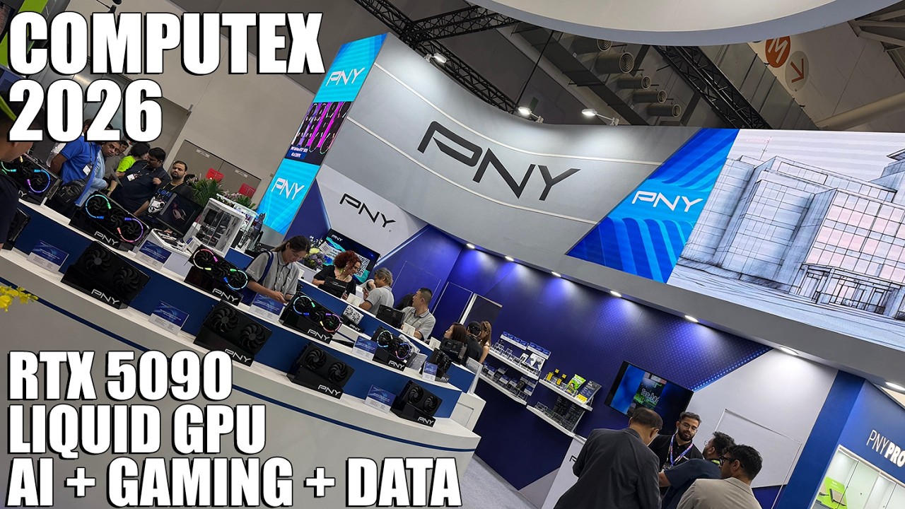 PNY @ COMPUTEX 2026 - RTX 5090 Liquid GPU, AI Demos & Enterprise Memory