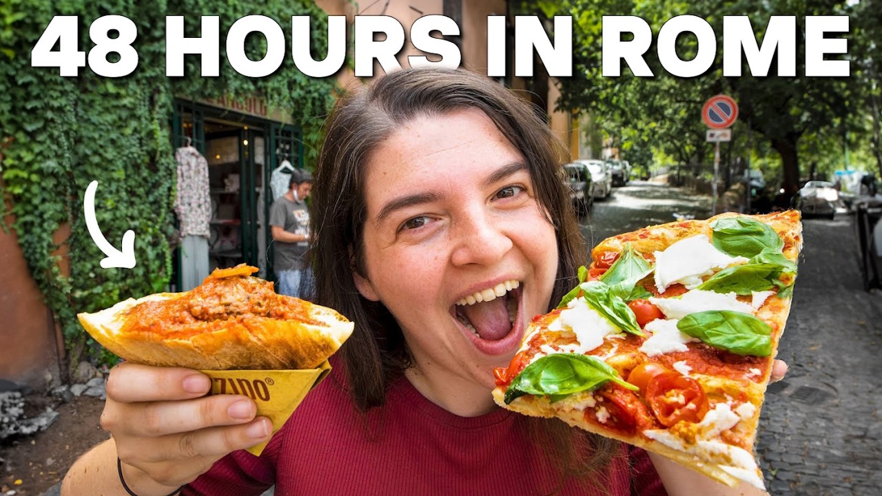 48 hours of Italian street food in ROME - The best pizza, carbonara, gelato & more!