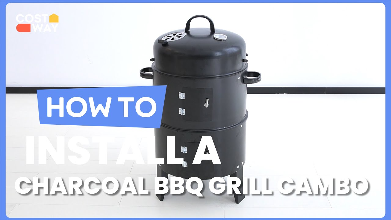 How to Install the 3-in-1 Charcoal BBQ Grill Cambo | NP10580 #costway #howto
