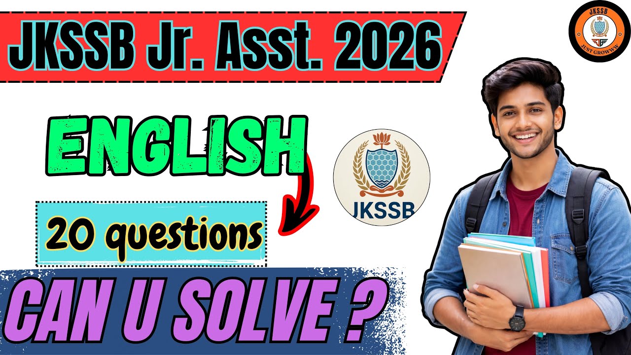 Target 20/20 in English! 🎯 JKSSB Junior Assistant 2026 Mock Test & Strategy
