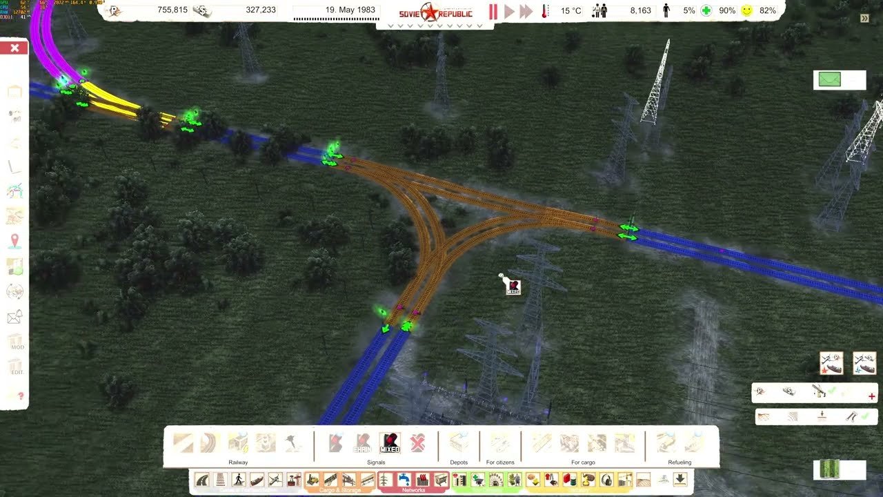 Soviet Republic Workers and Resources Train Signaling Overview!