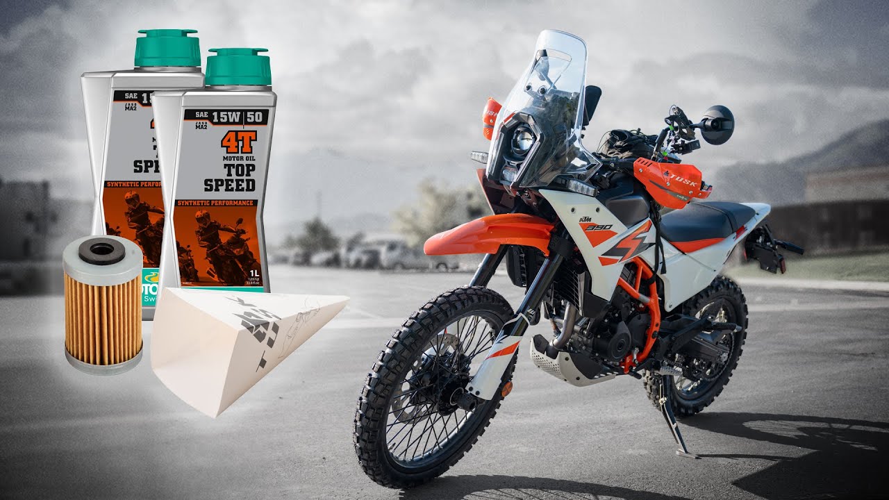 Как заменить моторное масло и фильтр на KTM 390 ADV/Enduro R