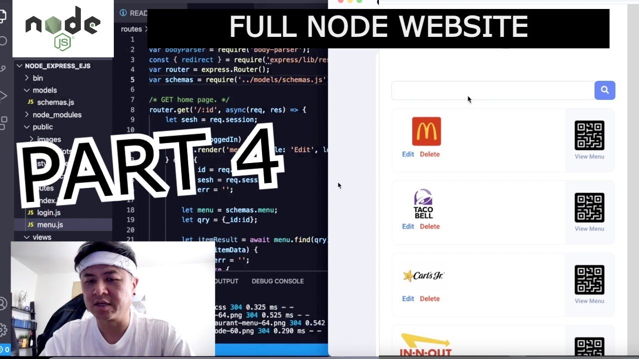 Full Node JS CRUD Website Part 4 - Edit, Delete, and Wrap Up