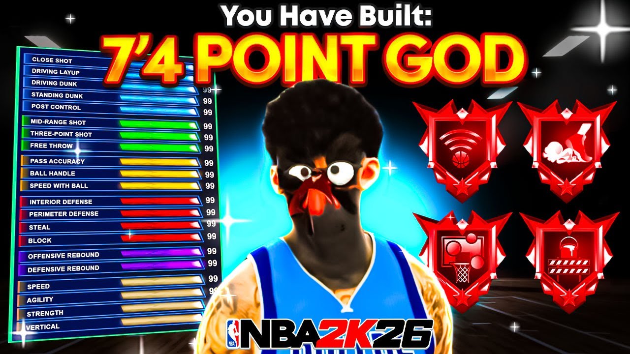 THIS 7'4 POINT GOD BUILD WILL BREAK NBA 2K26 - BEST 7'4 BUILD 2K26