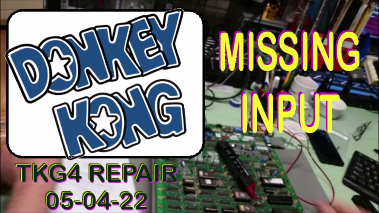 Donkey Kong (TKG4) Arcade PCB Repair - 05/04/2022 - Logic probe, missing input