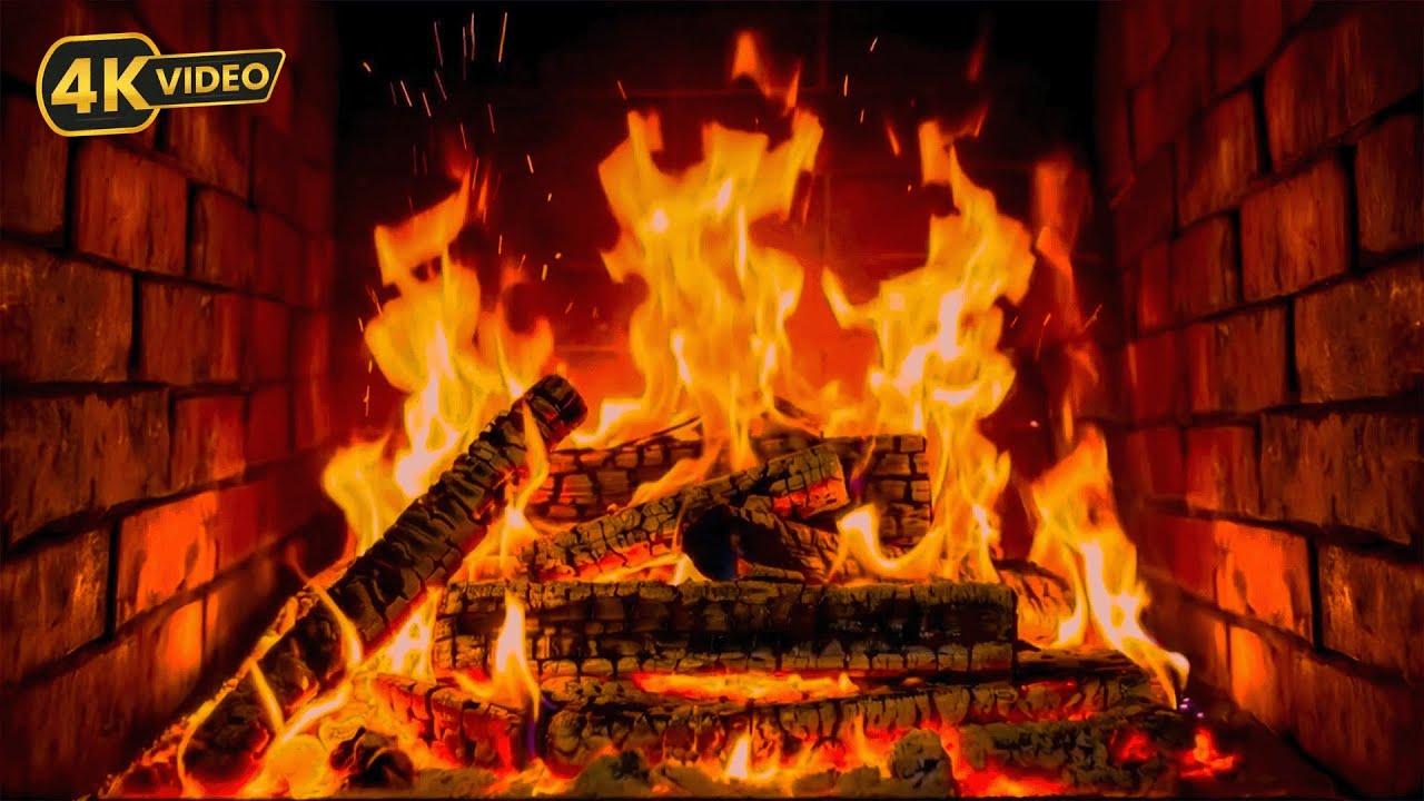 🔥 The fire in the fireplace smoldered in the cold night, its crackling sound bringing warmth.