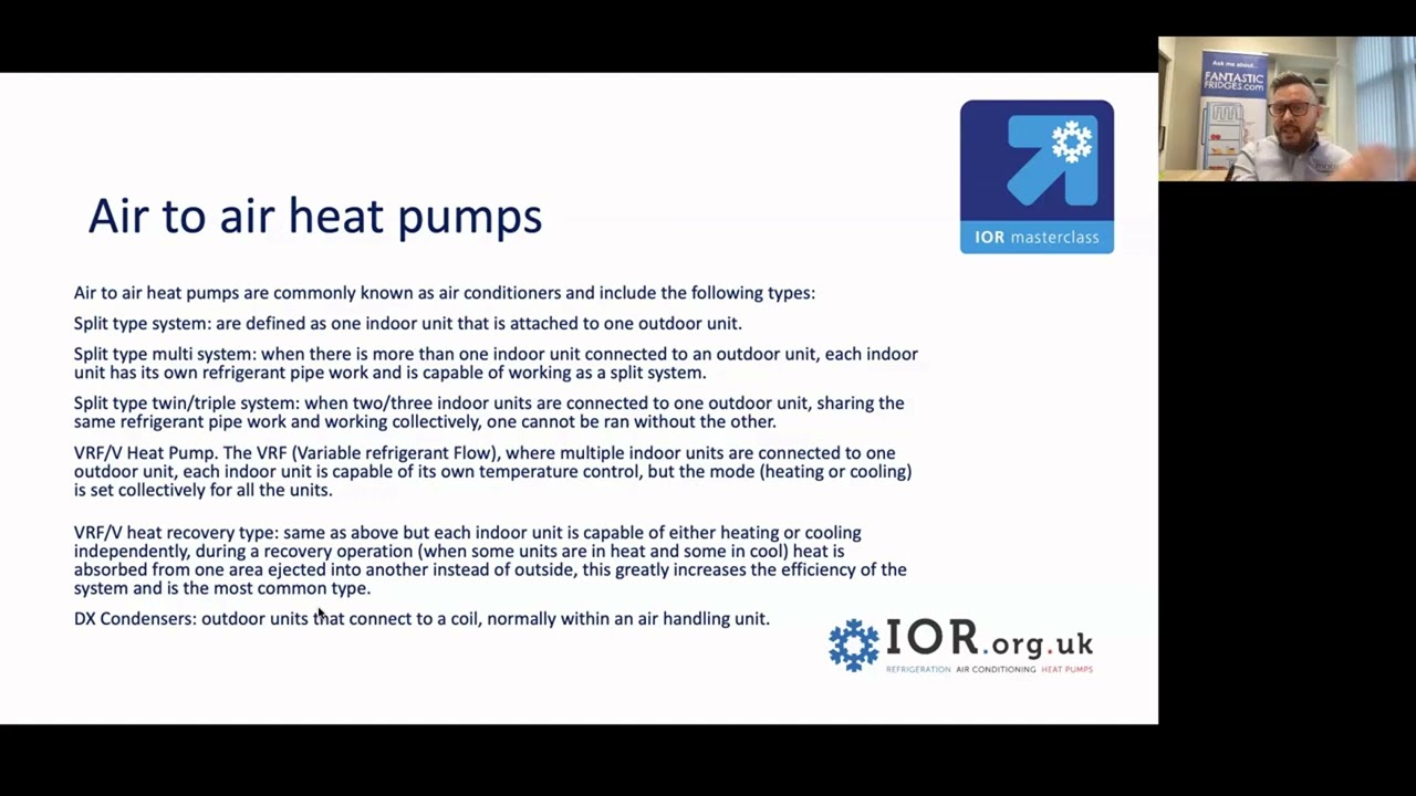 IOR Masterclass - What are Heat Pumps and Heat Pump Types