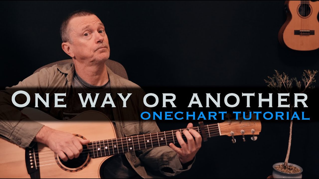 One way or another Blondie acoustic guitar lesson tutorial [free tab] including guitar solo