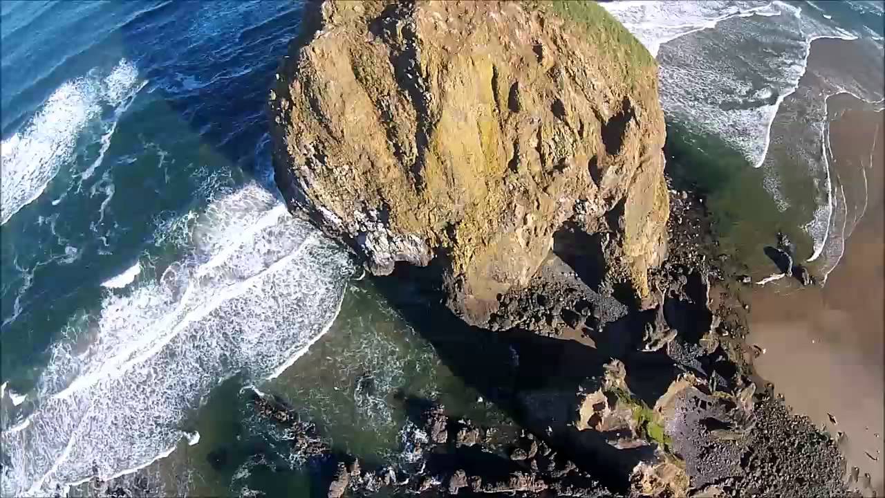 Haystack Rock, Cannon Beach Oregon Drone Video