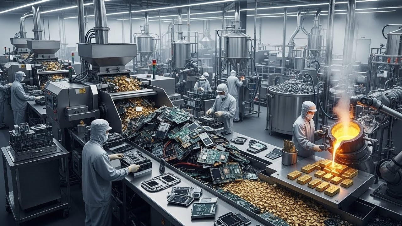 Por Dentro da Fábrica de Ouro do Lixo Eletrônico: O Processo Industrial Que Vale Milhões