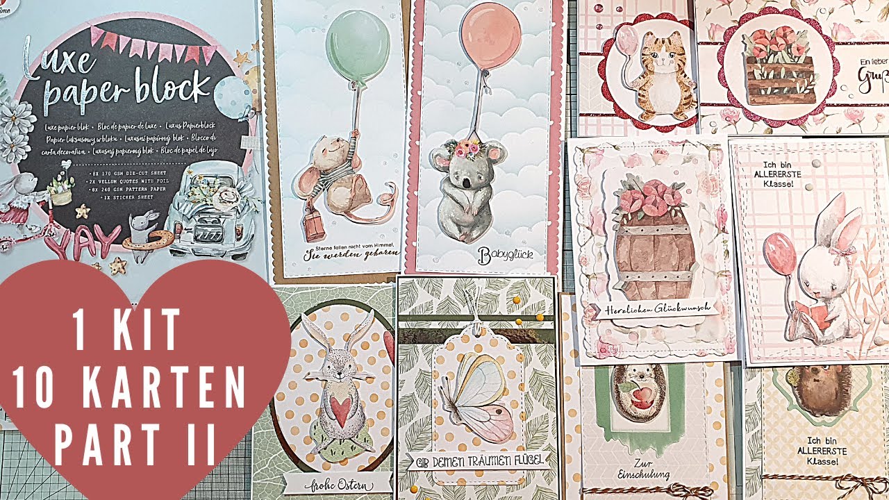 10 Karten 1 Block | Luxe Paper Block YAY | TEIL 2 | #Decotime