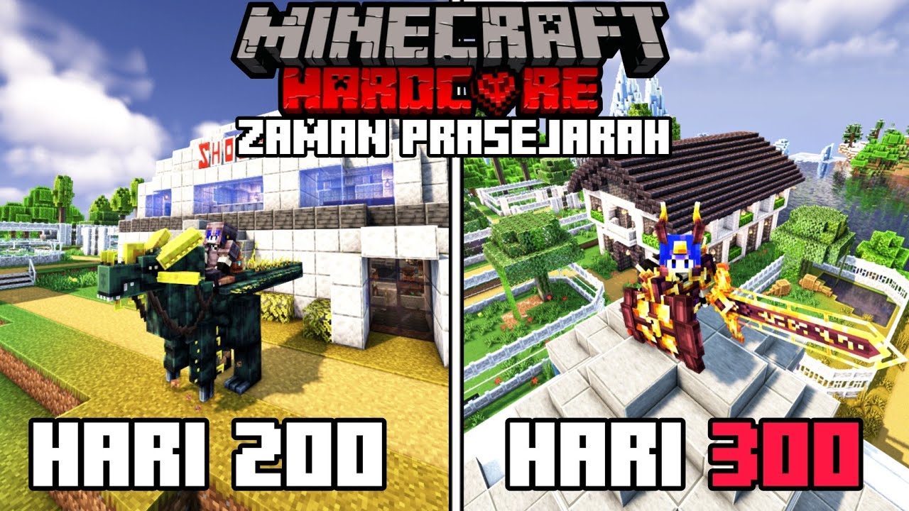 300 Hari di MInecraft Hardcore Zaman Prasejarah