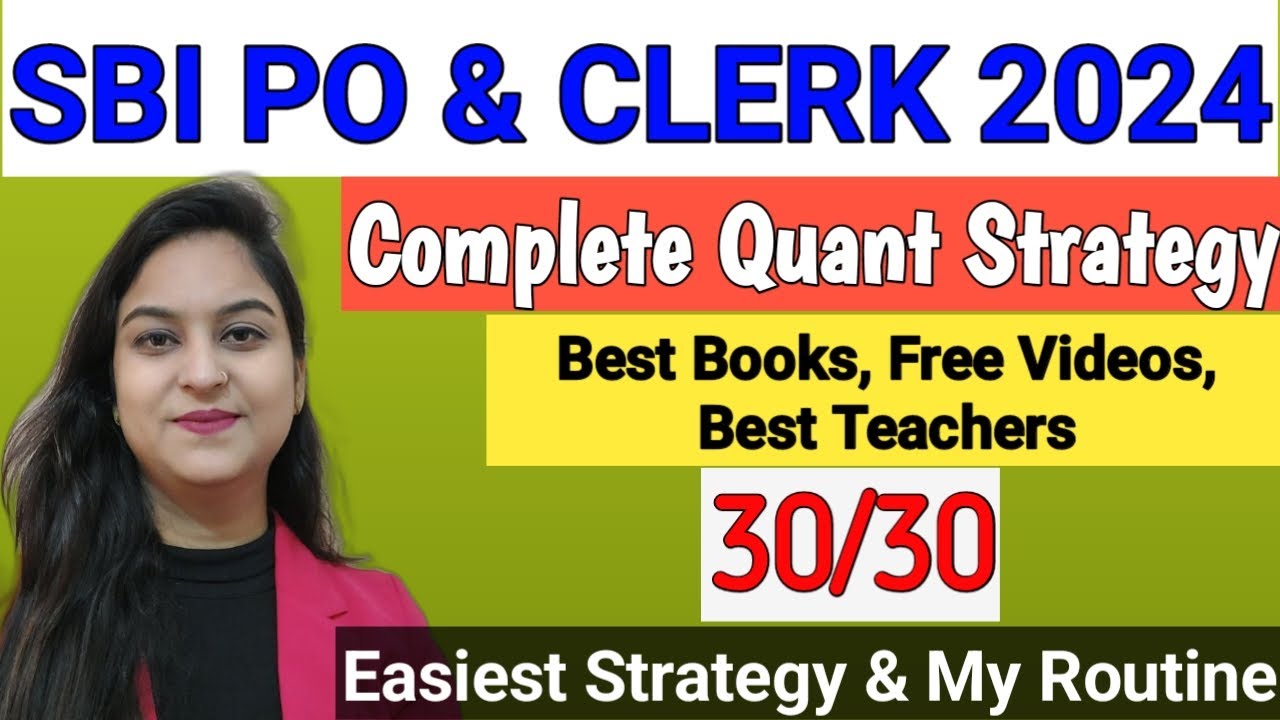 SBI PO & CLERK 2024 | Easiest Quant Strategy BY BANK PO SAKSHI GOSWAMI | Complete Resources #sbipo
