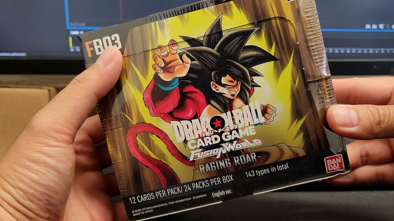 UNBOXING FB03 Raging Roar Booster Box! NEW Dragonball Super Fusion World TCG Set!