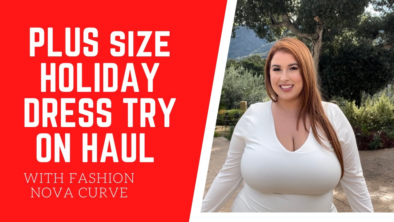 PLUS SIZE FASHION NOVA CURVE HOLIDAY DRESS TRY ON HAUL | Lauren Sangster