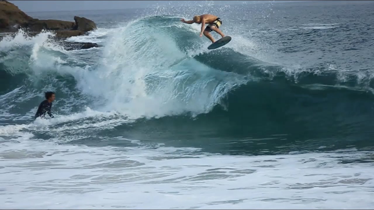 Crazy Skimboarding in Laguna Beach!
