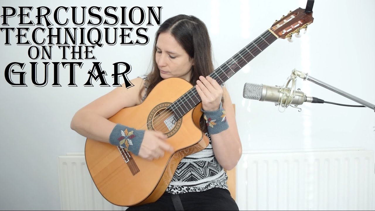 Learn the percussion/drumming techniques on the guitar (guitar lesson)