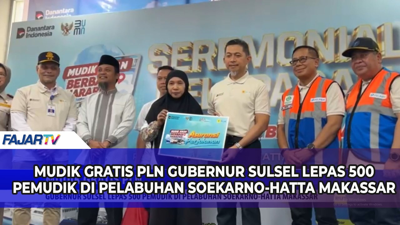 GUBERNUR SULSEL LEPAS 500 PEMUDIK DI PELABUHAN SOEKARNO HATTA MAKASSAR
