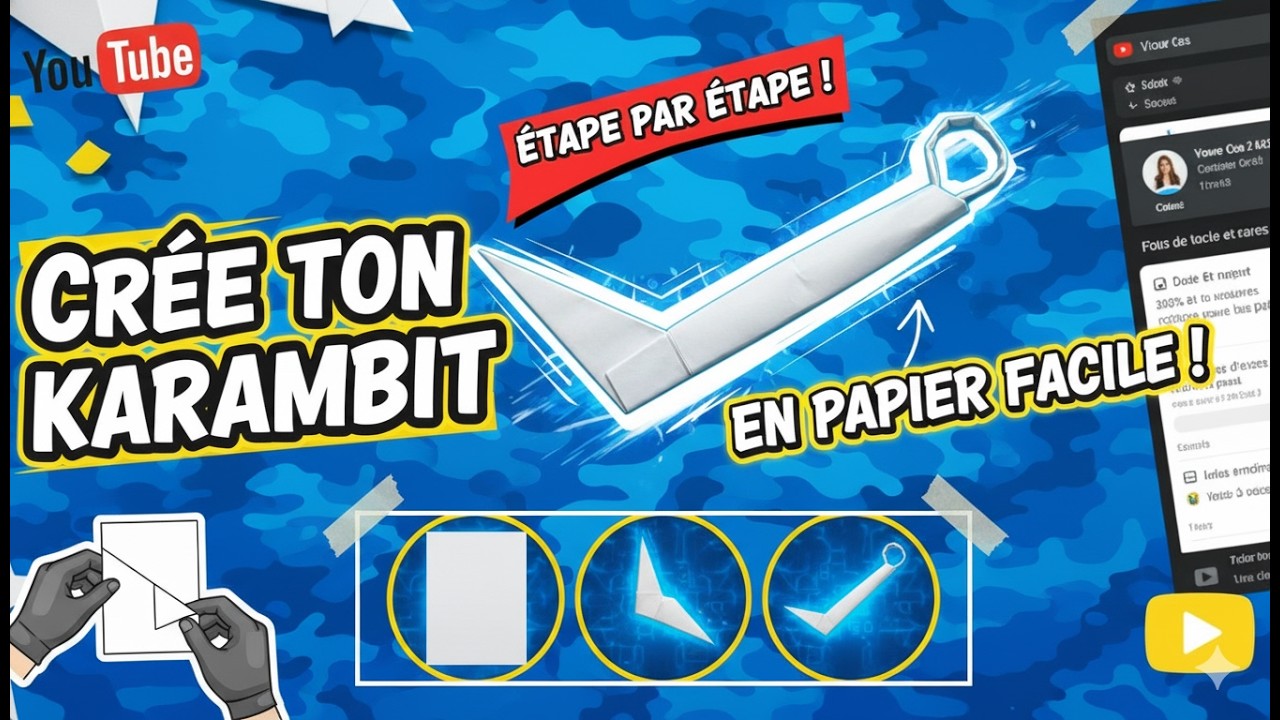 Comment fabriquer un couteau Karambit en papier | Tutoriel Karambit en origami facile