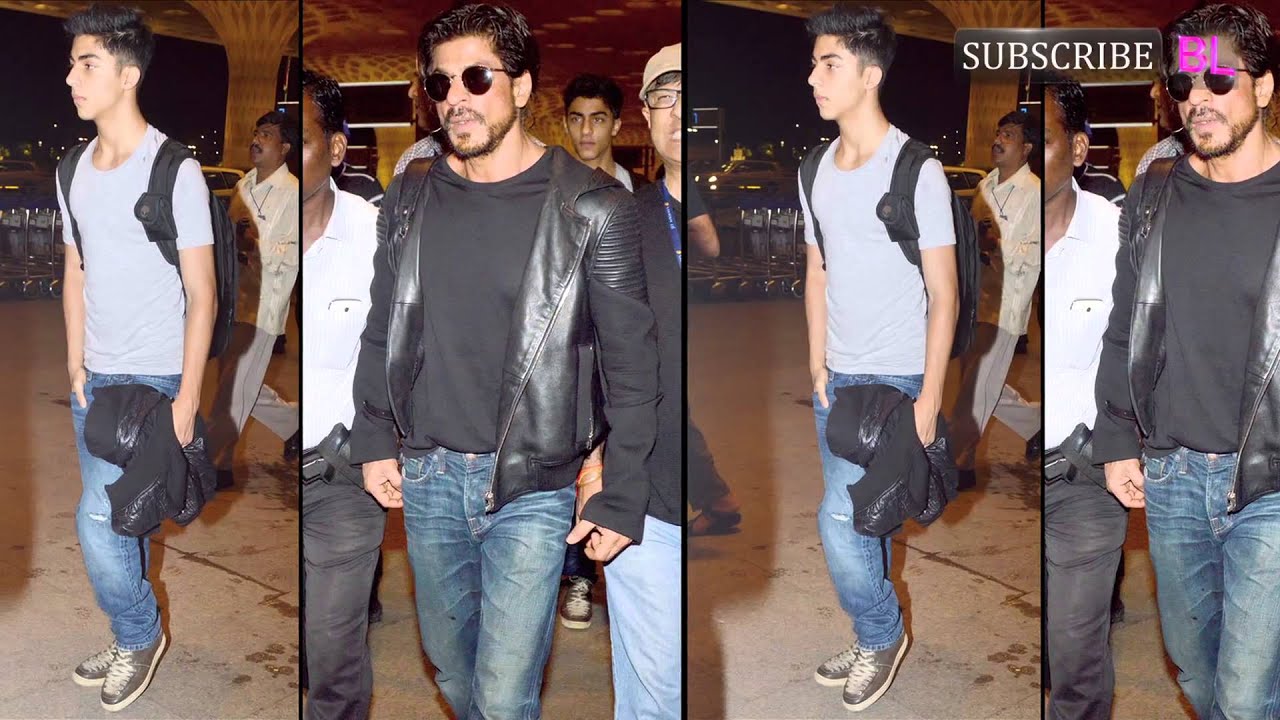 Shah Rukh Khan and Aryan Khan spotted at the airport