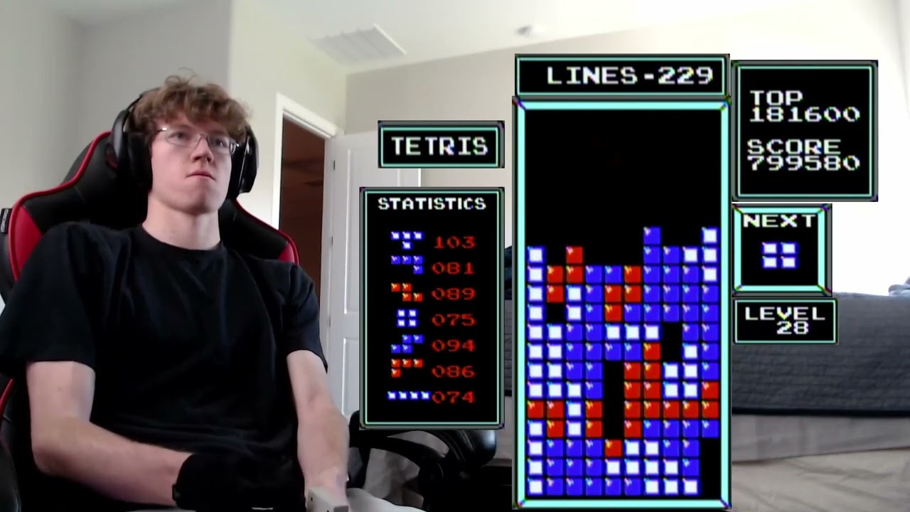 the fastest anyone has ever cleared a tetris level - NES Tetris