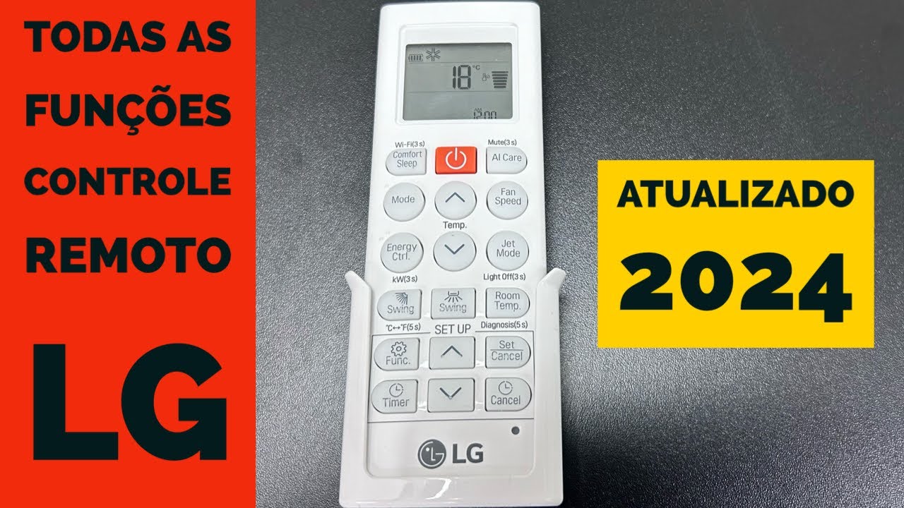 Todas As Funções Controle Remoto LG Dual Inverter Voice atualizado 2024